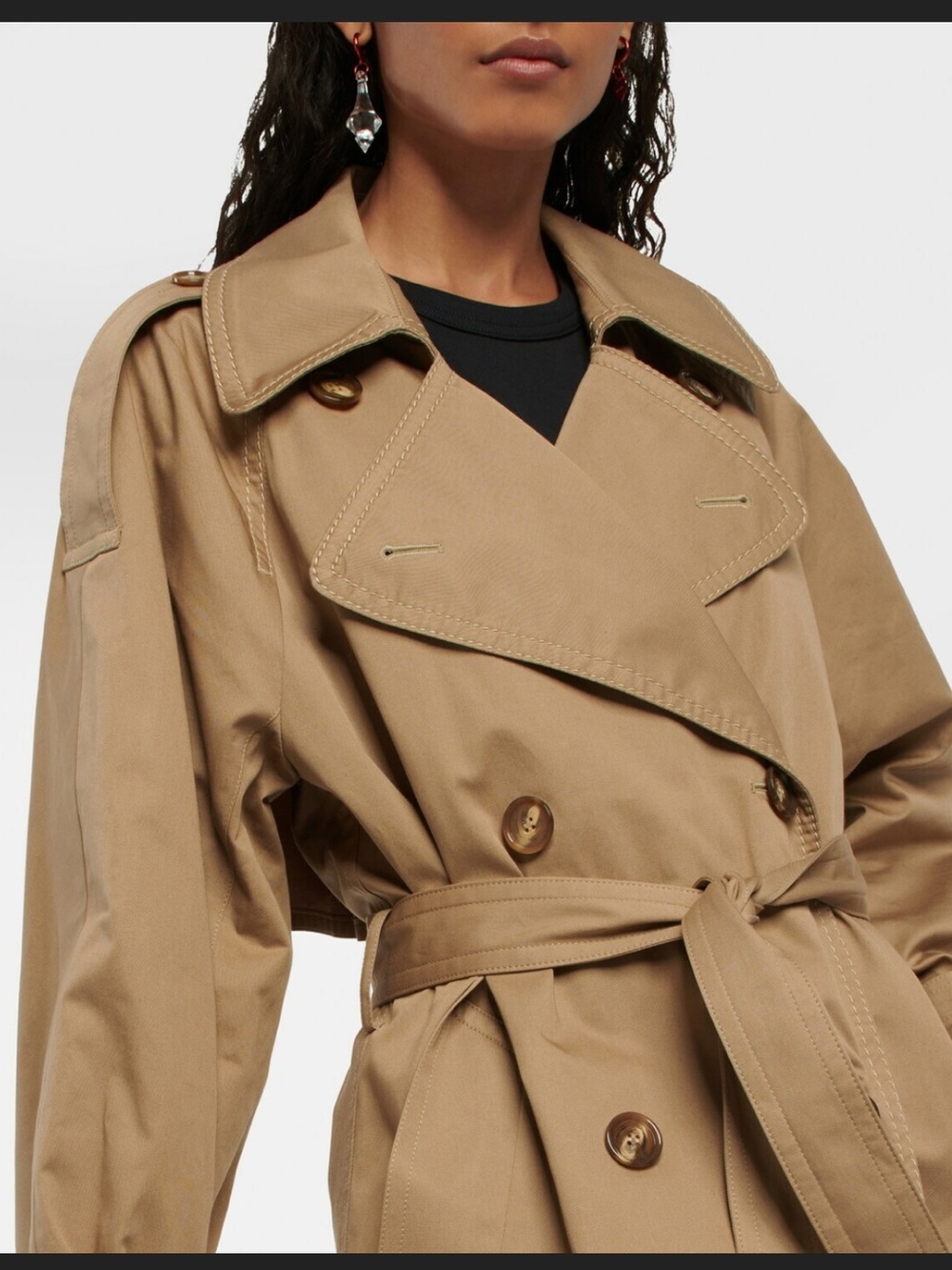 Acne Studios Oversized Trench Coat in Light Beige